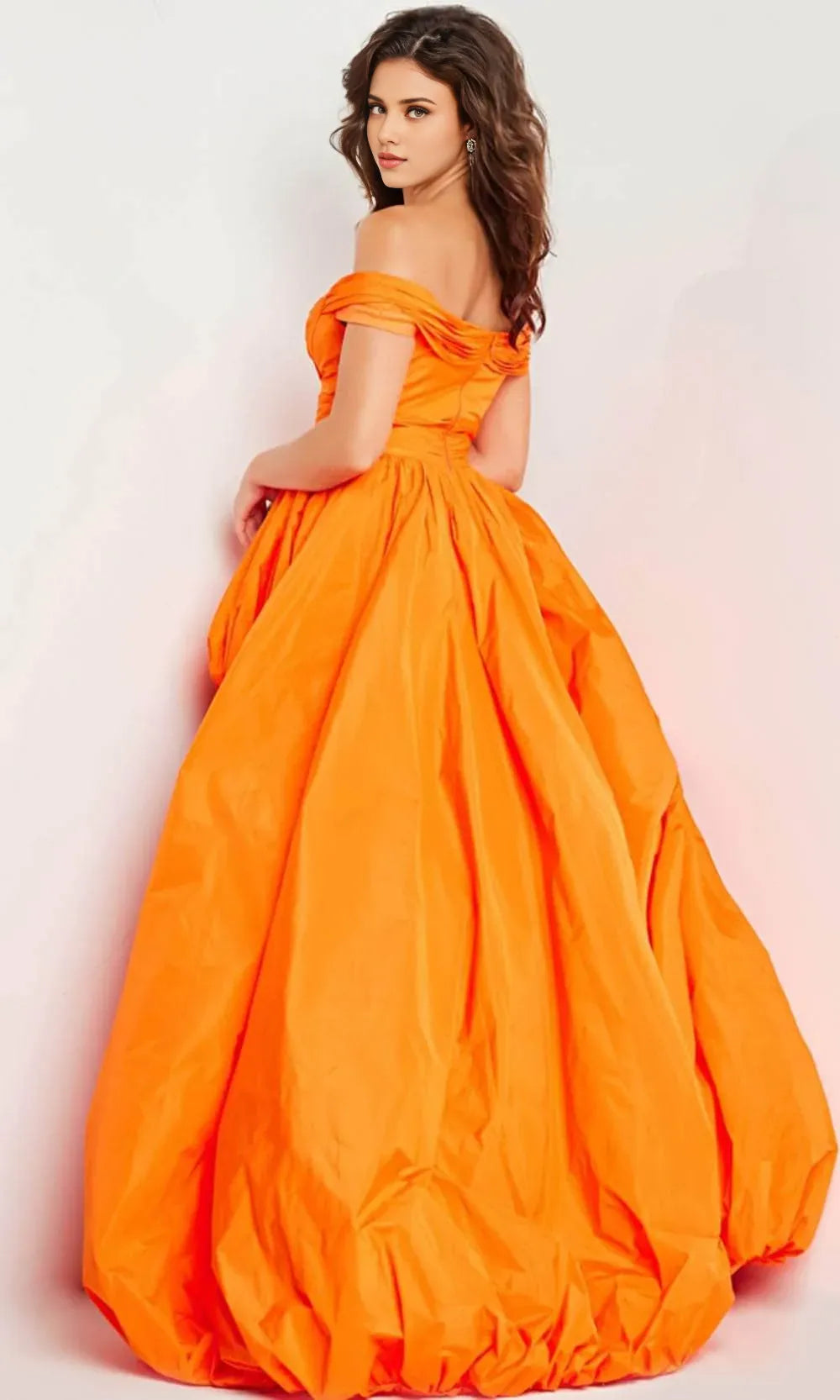 Formal Women's Dresses/ Off-Shoulder A-line Side Straps High-Low Hem Evening Dress Prom Dress/ Dress For Formal